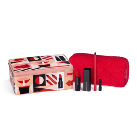 LIPS KIT: ROSSETTO LUMI-MATT 37 + CUSTODIA ROSSETTO REFILL NERA + MATITA STAY ON ME LIP LINER 166 + POCHETTE