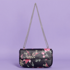 BORSA BAGUETTE FANTASIA IRIS - Fuxia/Nero 