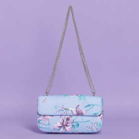 BORSA BAGUETTE FANTASIA IRIS - Celeste/Viola 