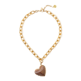 Girocollo catena e cuore Malena - Rosso