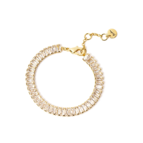Bracciale di zirconi baguette Ishtar - Oro e bianco