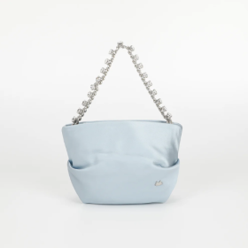 BORSA IN RASO AZZURRA 