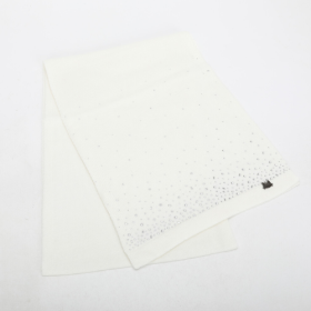 SCIARPA CON STRASS - BIANCA