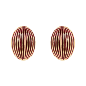 Orecchini con ovale Malena - Rosso