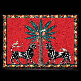 VASSOIO MOSAICO ROSSO LARGE 38CM X 28CM