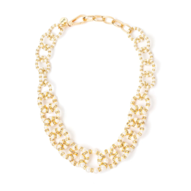 Collana corta a cerchi Drusilla - Bianco