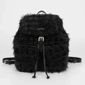 ZAINO IN TWEED NERO