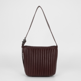 BORSA A TRACOLLA PLISSETTATA BURGUNDY