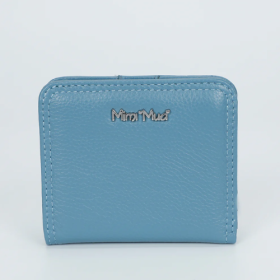 PORTAFOGLIO MEDIO IN PELLE AZZURRO 