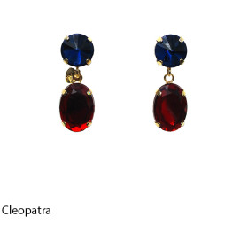 ORECCHINI CLEOPATRA PENDENTE BLU ROSSO ART.16111