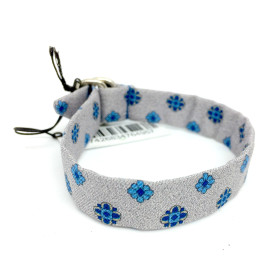 bracciale regolabile in seta grigia art. B000067
